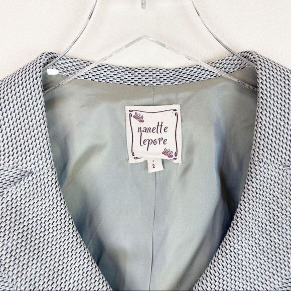 Nanette Lepore Y2k 2000s Vintage Short Sleeve Blazer Size 2 - Picture 4 of 6